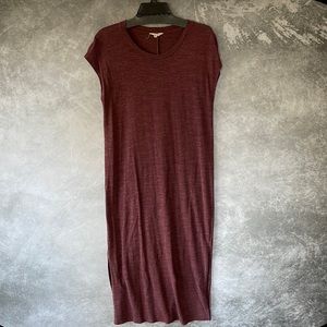 Madewell Cranberry T-Shirt Dress